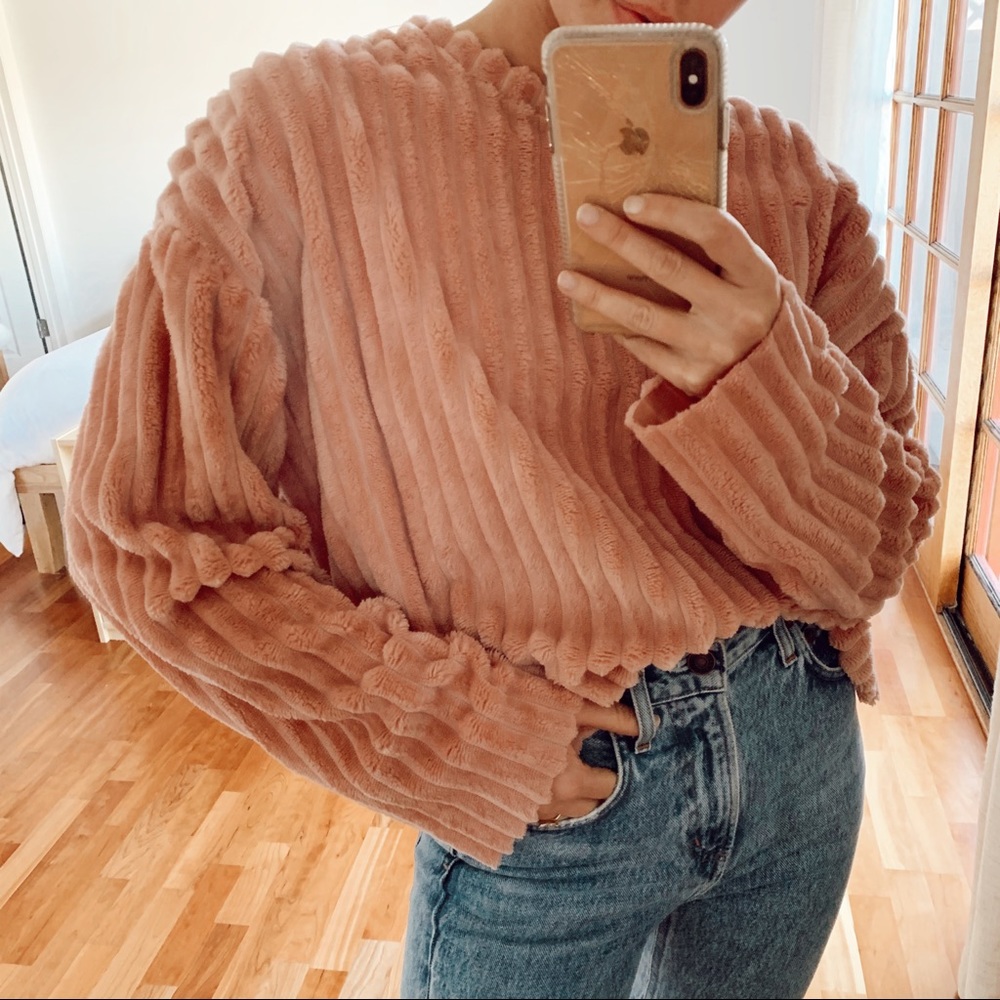 Zara fuzzy sweater